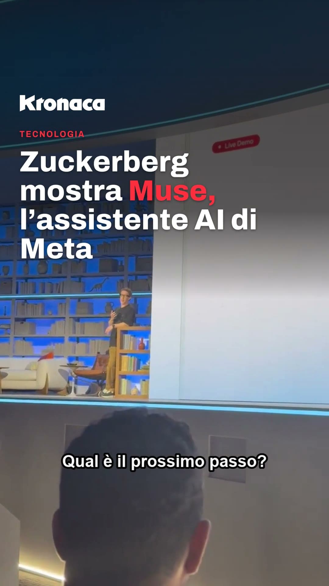 Zuckerberg mostra Muse, l'assistente AI di Meta
