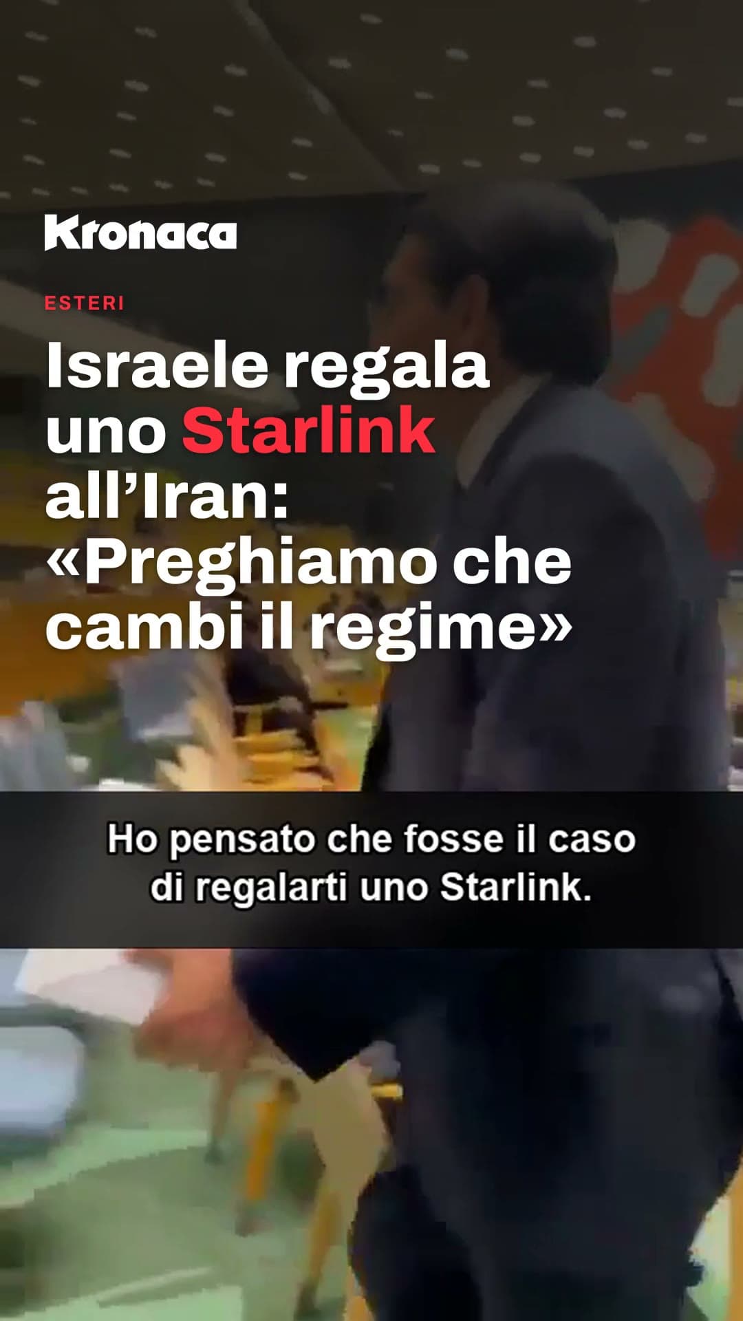 Israele regala uno Starlink all'Iran: «Preghiamo che cambi il regime»